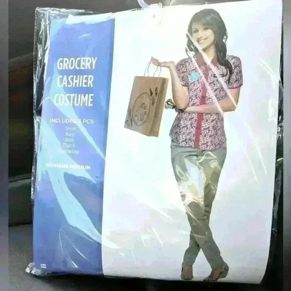 Party City Women's Grocery Store Cashier Costume BNWT Size Medium - Picture 1 of 2